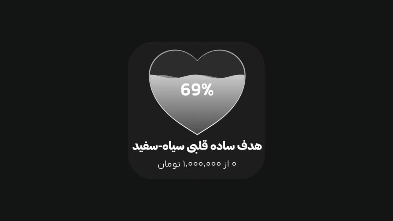 هدف ساده قلبی سیاه-سفید