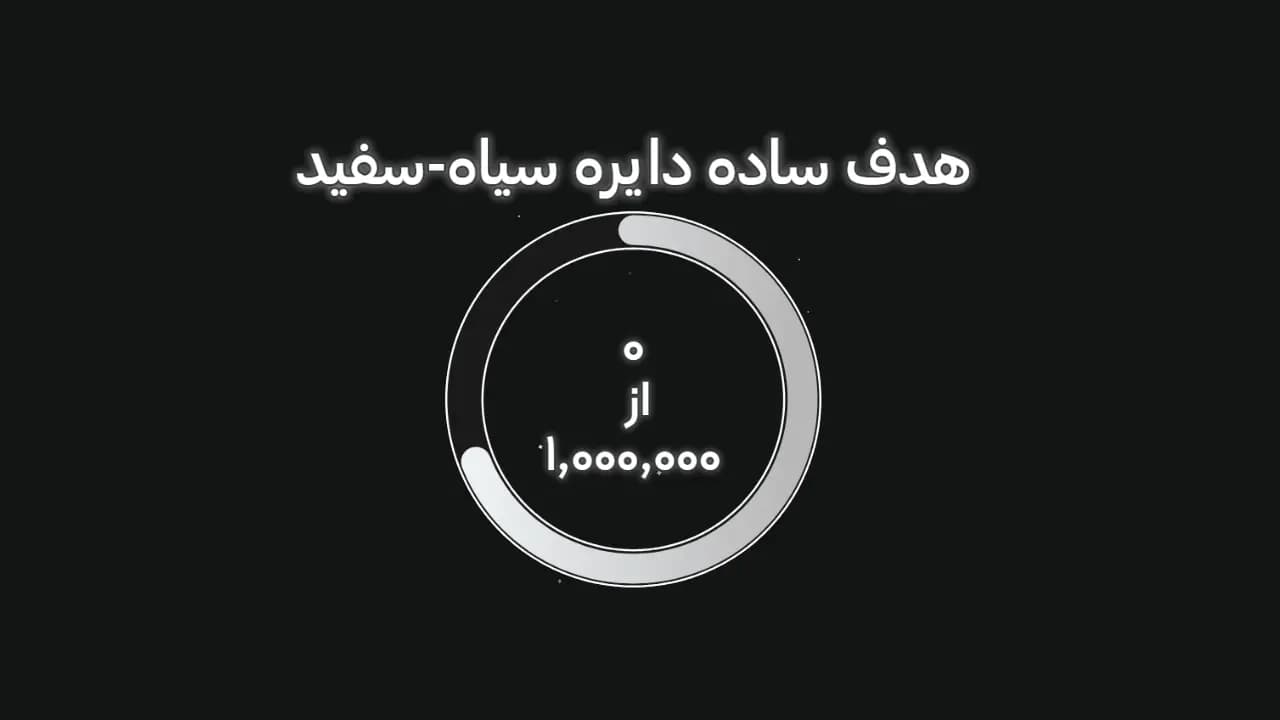 هدف ساده دایره سیاه-سفید