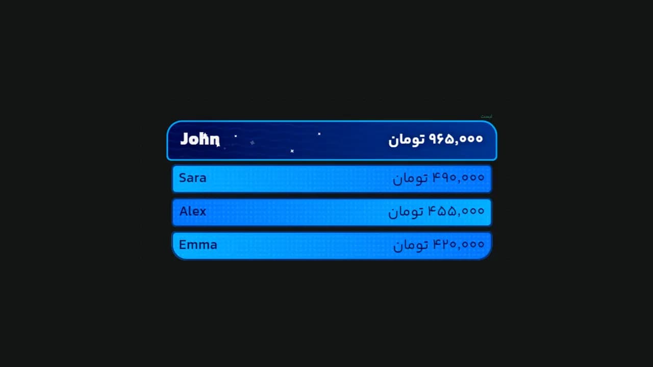 لیست ساده آبی