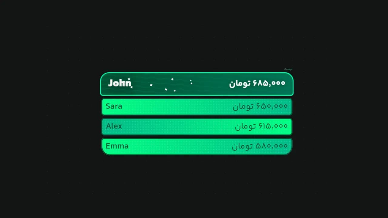 لیست ساده سبز