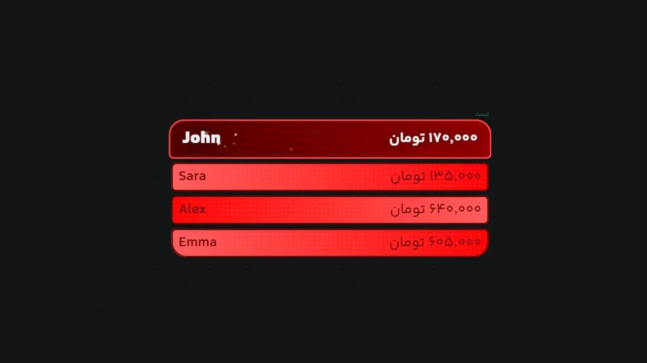 لیست ساده قرمز